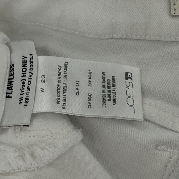 Joes Flawless High Waisted Jeans White Curvy Bootcut Waist 23" Flattering Sexy - Picture 5 of 16